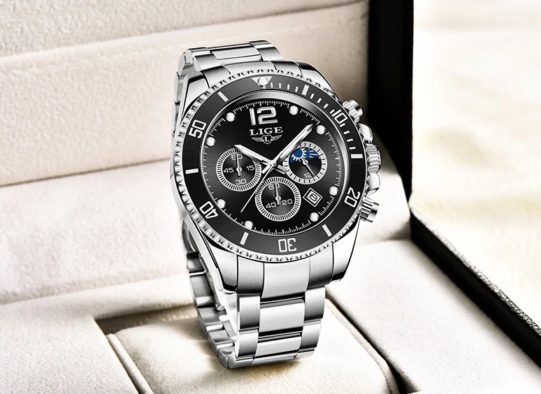 LIGE Eclipse 45 – луксозен хронограф с moonphase | Premium