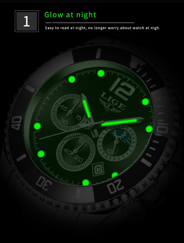 LIGE Eclipse 45 – луксозен хронограф с moonphase | Premium - Image 8