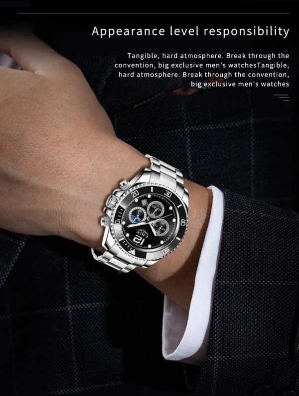 LIGE Eclipse 45 – луксозен хронограф с moonphase | Premium - Image 4