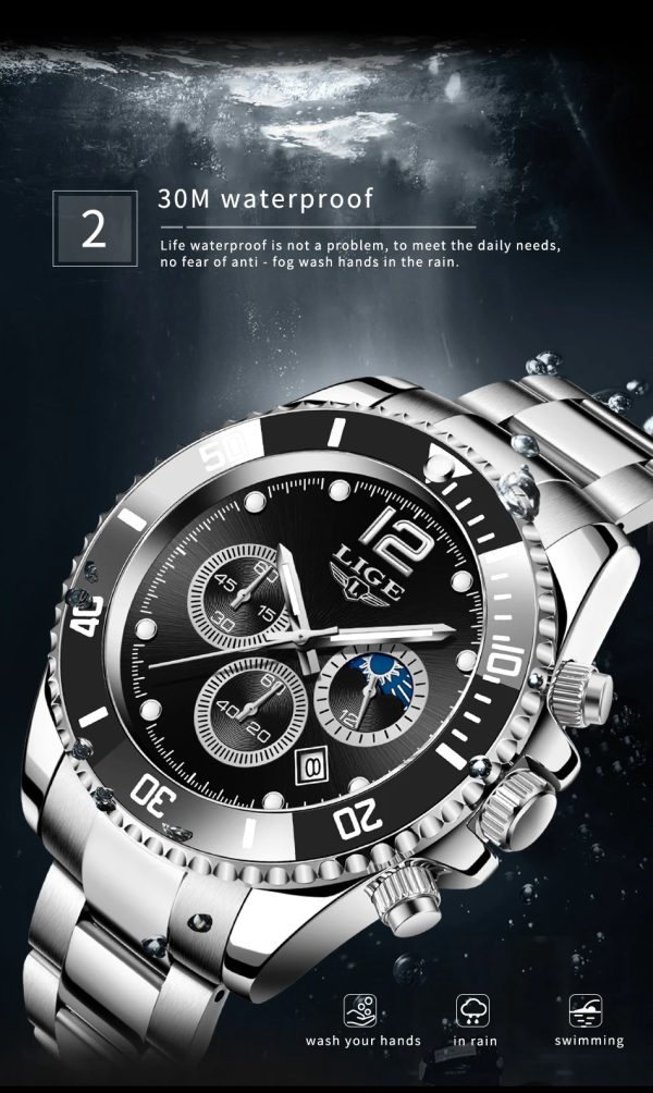LIGE Eclipse 45 – луксозен хронограф с moonphase | Premium - Image 6